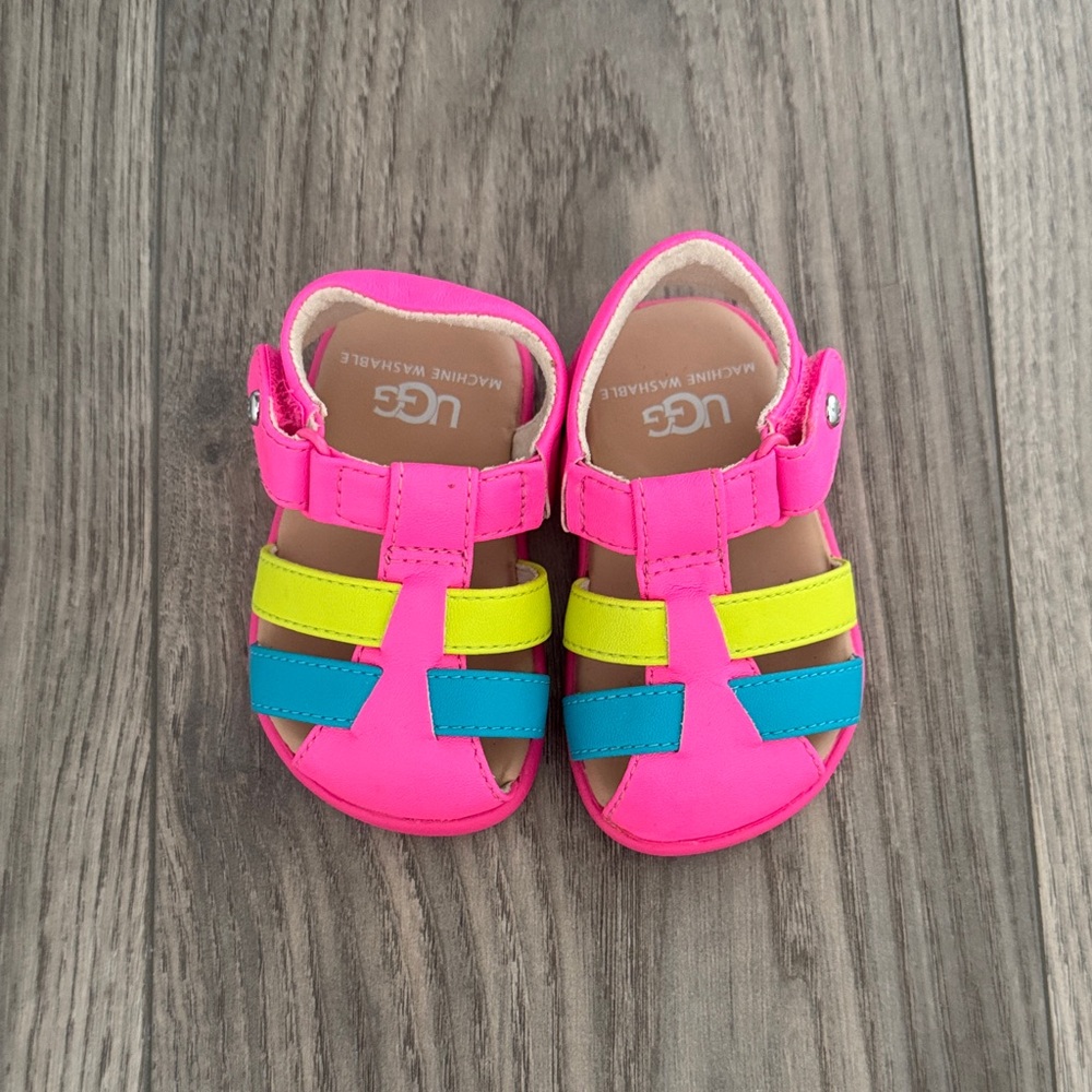 UGG Kids Vibrant Sandals - Pink, Yellow, Blue